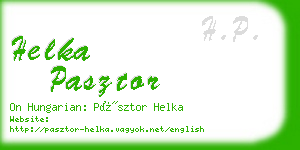 helka pasztor business card